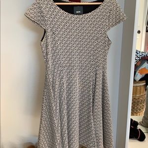 Maeve black and white dress